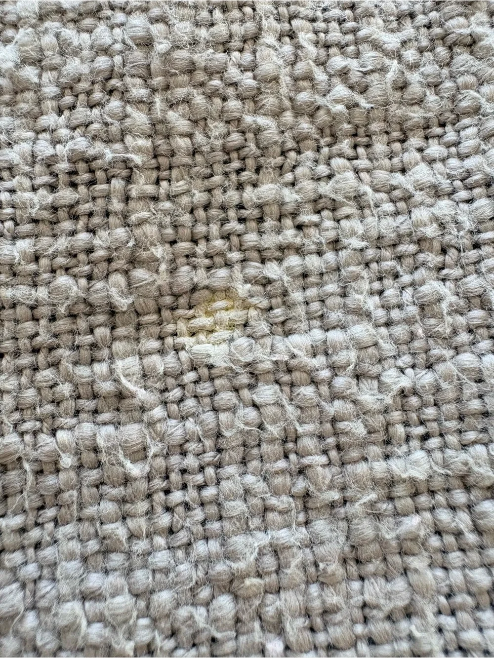 Crate & Barrel King Duvet Cover + 2 King Shams Greige Textured Linen Blend Set
